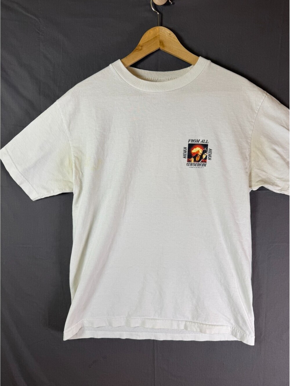 10 Deep Mens Medium Graphic T Shirt White Beseiged From All Sides Graphic